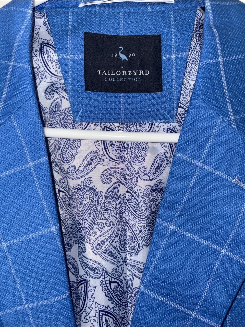 Tailorbyrd Men's Blue Windowpane Sport Coat
